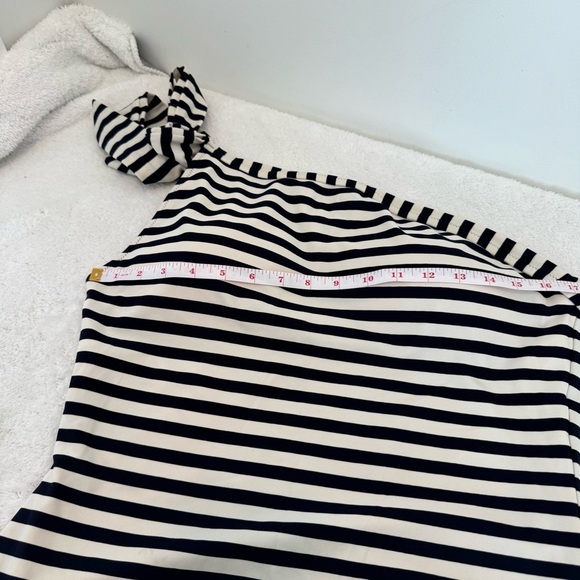 J.Crew One-shoulder one-piece swimsuit in classic stripe Navy/Ivory - Picture 11 of 15